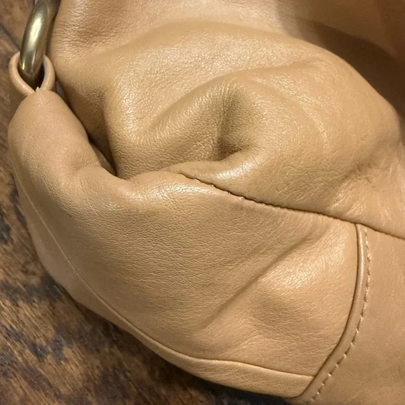 Coach Madison Gathered Leather Satchel | Tan | Gold Hardware | Shoulder Bag - Picture 12 of 13